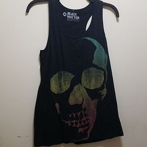 Black Matter Tank Top with Skull